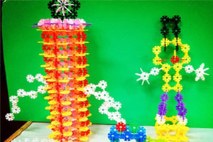 幼儿园建构区长了翅膀的花园飞舞环创图片