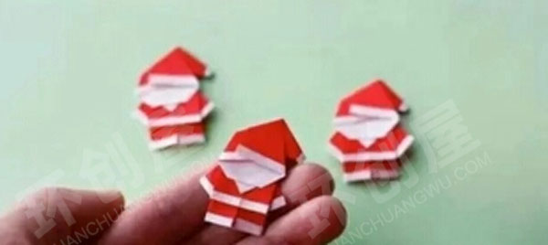 幼儿园美工区手工折纸圣诞老人图片