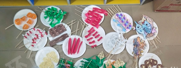 幼儿园角色游戏手工纸烧烤区环创图片