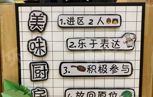 幼儿园角色游戏简单的ins风区域规则环创图片