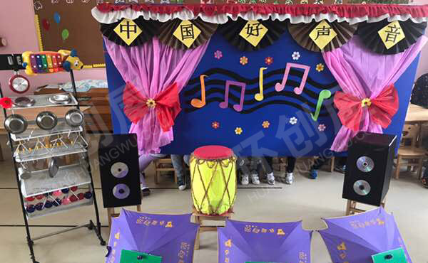 幼儿园角色游戏我们的小舞台环创图片