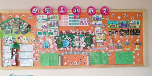 幼儿园我要上小学了主题墙环创图片