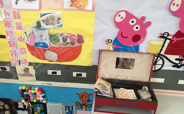 幼儿园吃得香长得棒小猪佩奇主题墙环创图片