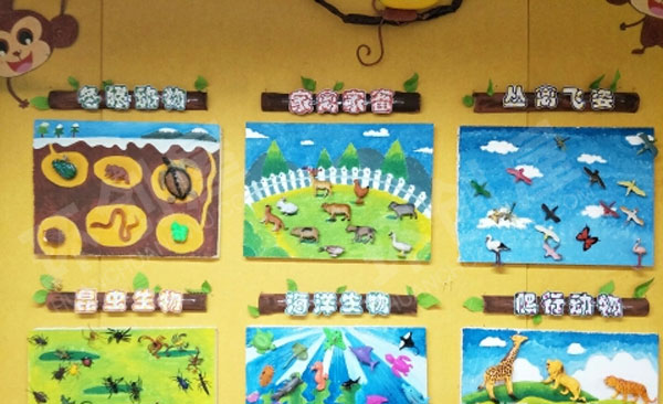 幼儿园可爱的动物主题墙环创图片