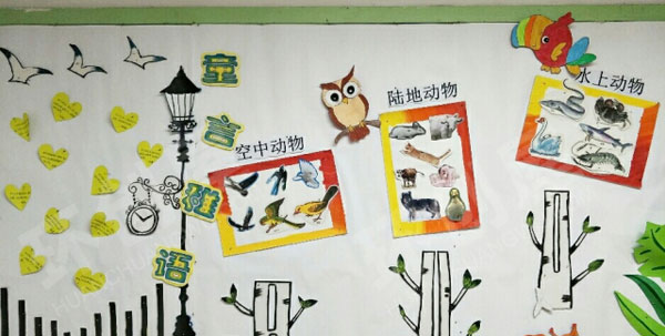 幼儿园可爱的动物主题墙环创图片