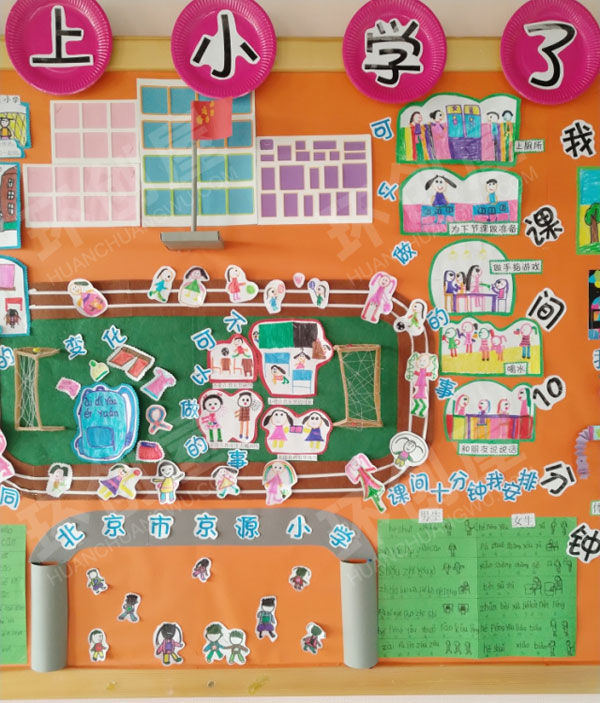幼儿园我要上小学了主题墙环创图片