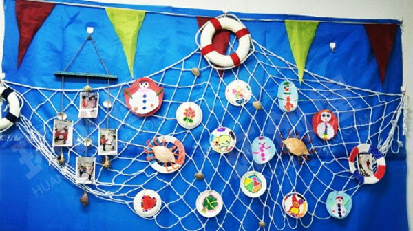 幼儿园蓝色海底世界墙面布置环创图片