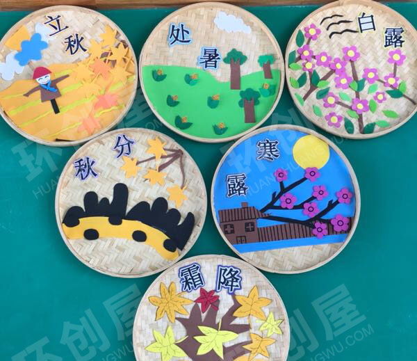 幼儿园二十四节气圆盘墙面布置环创图片