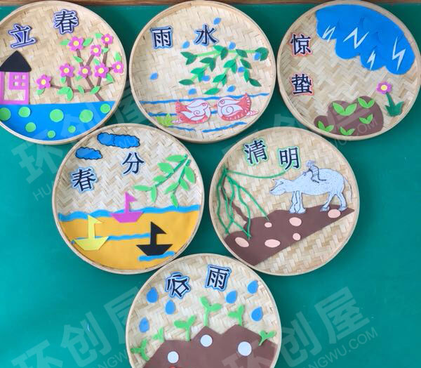 幼儿园二十四节气圆盘墙面布置环创图片