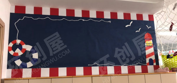 幼儿园英伦风海洋风墙面布置环创图片