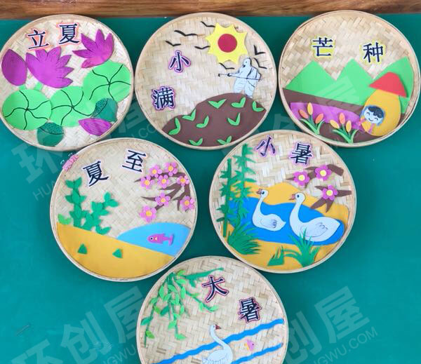 幼儿园二十四节气圆盘墙面布置环创图片