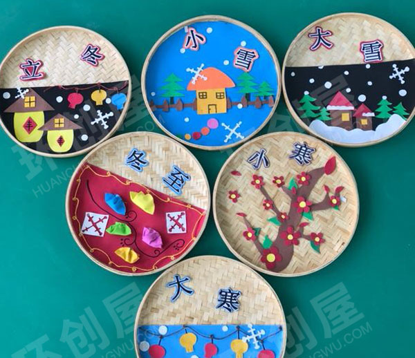 幼儿园二十四节气圆盘墙面布置环创图片