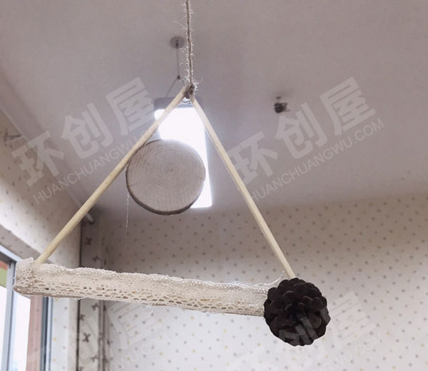 幼儿园森系田园风筷子干花吊饰环创图片