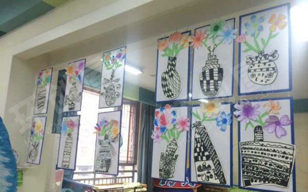 幼儿园美工作品手工粘贴画吊饰环创图片