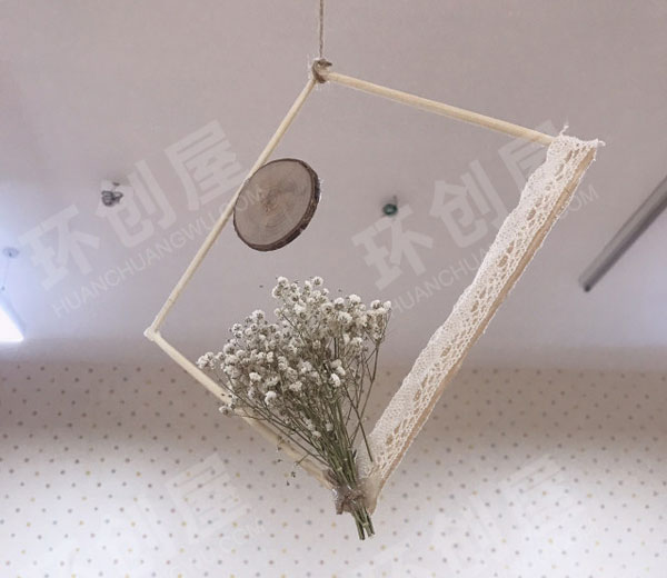 幼儿园森系田园风筷子干花吊饰环创图片