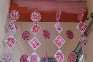 幼儿园中国风剪纸贴画吊饰环创图片