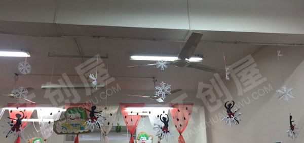 幼儿园手工芭蕾舞者雪花裙吊饰环创图片