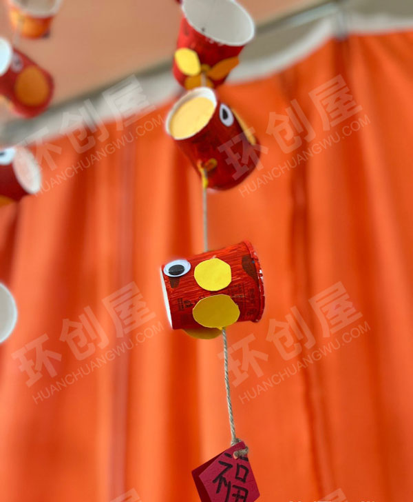 幼儿园年年有余美术挂饰环创图片