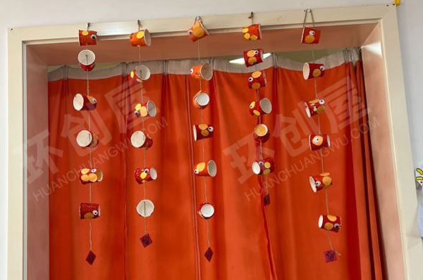 幼儿园年年有余美术挂饰环创图片