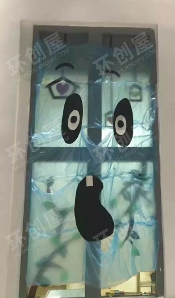 幼儿园万圣节窗户装饰环创图片