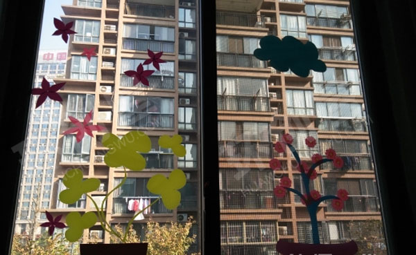 幼儿园门窗装饰品卡纸剪纸自然风环创图片