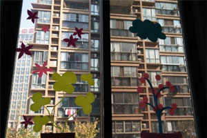 幼儿园门窗装饰品卡纸剪纸自然风环创图片5张