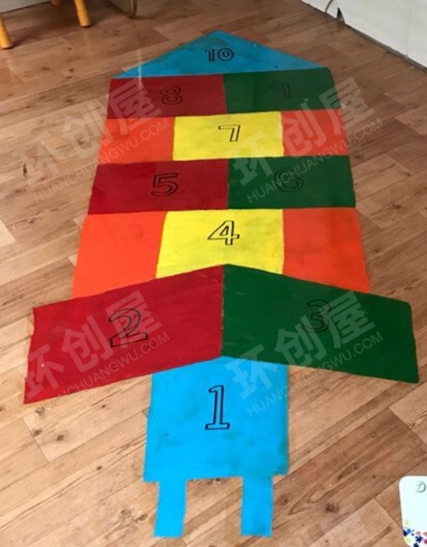 幼儿园走廊环创地标游戏图片