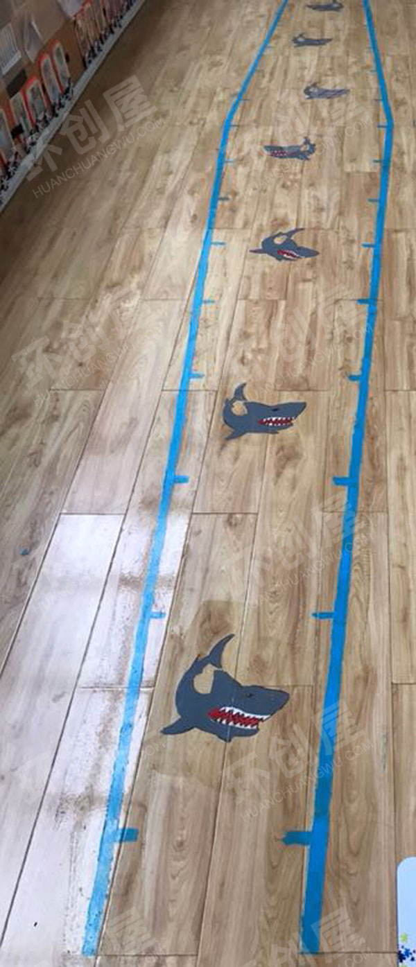 幼儿园走廊环创地标游戏图片