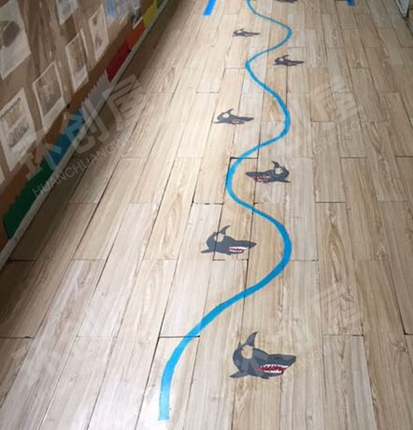 幼儿园走廊环创地标游戏图片