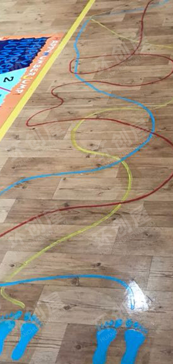 幼儿园走廊环创地标游戏图片