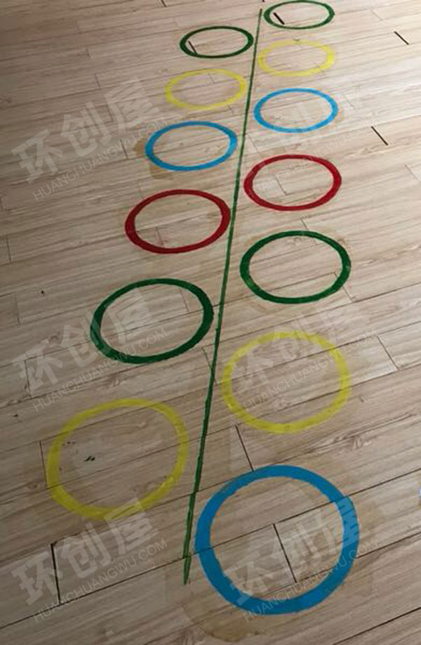 幼儿园走廊环创地标游戏图片