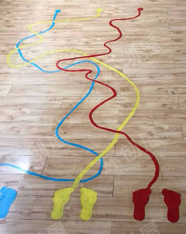 幼儿园走廊环创地标游戏图片