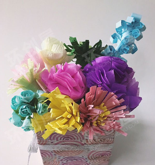 幼儿园母亲节的手工花作品展示图片