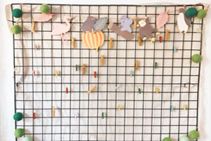 幼儿园夹子卡纸格子作品展示图片