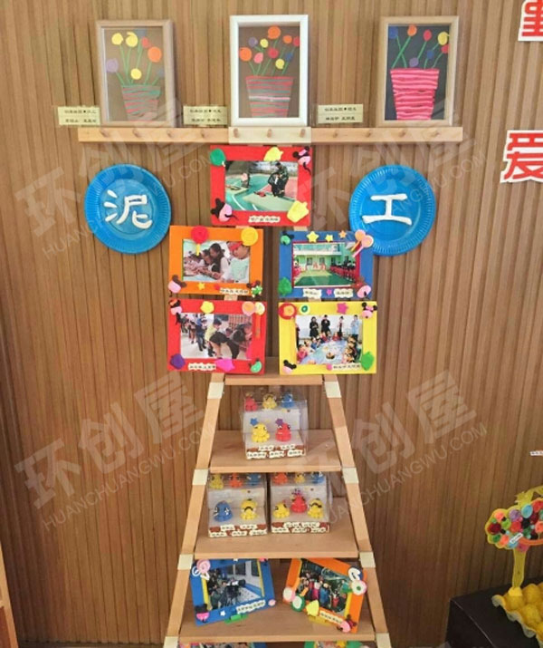 幼儿园废物利用环保各种美术作品展图片