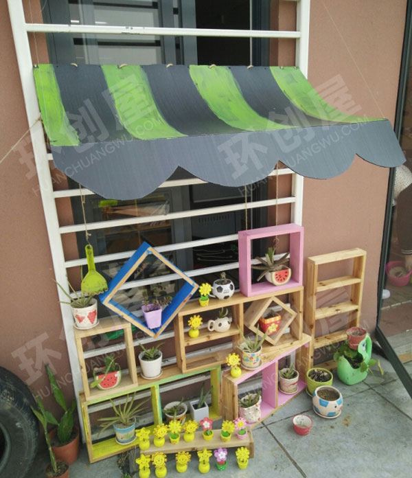 幼儿园户外自然角卡通彩色环创图片