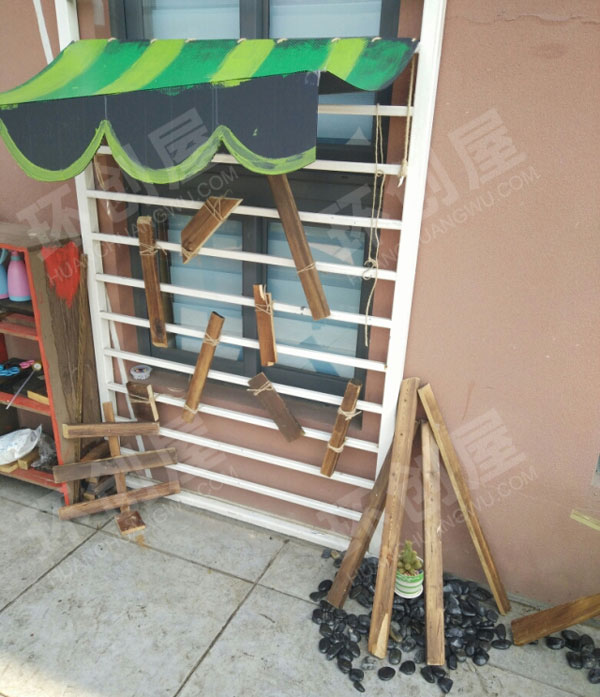 幼儿园户外自然角卡通彩色环创图片