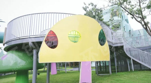 幼儿园户外环创以圆作为设计大型图片