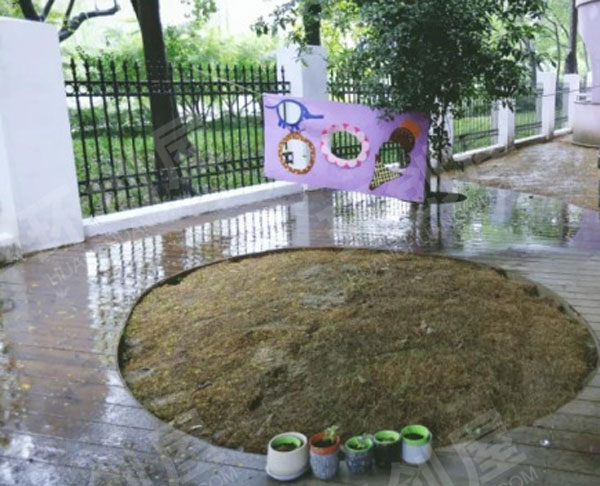 幼儿园户外环创以圆作为设计大型图片