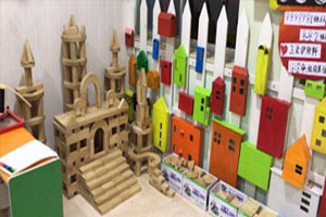 幼儿园积木搭建城堡墙面环创建构区图片