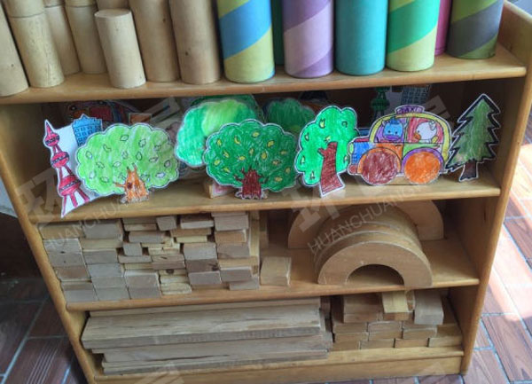 幼儿园积木搭建城市大道环创建构区图片