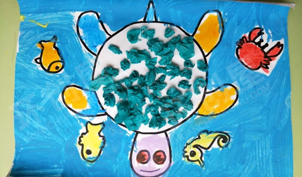 幼儿园美工区创意美术剪贴画环创图片