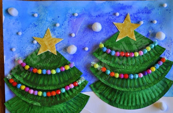 幼儿园美工区圣诞节纸盘创意作品环创图片