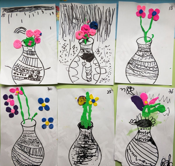 幼儿园美工区创意美术剪贴画环创图片