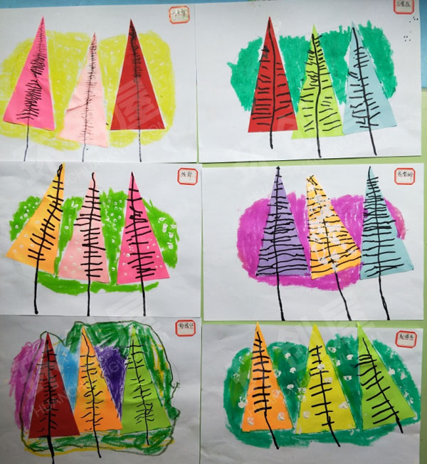 幼儿园美工区创意美术剪贴画环创图片