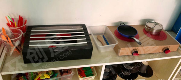 幼儿园娃娃家美食店各种设备环创图片