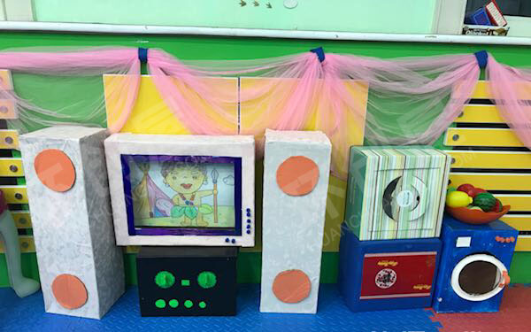 幼儿园温馨可爱粉嘟嘟娃娃家环创图片