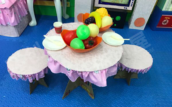 幼儿园温馨可爱粉嘟嘟娃娃家环创图片