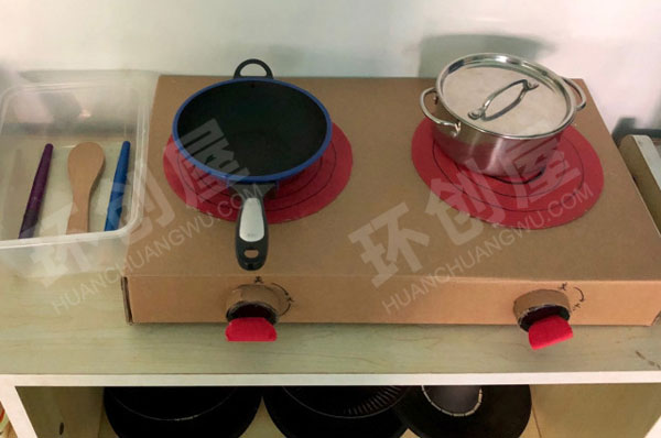 幼儿园娃娃家美食店各种设备环创图片