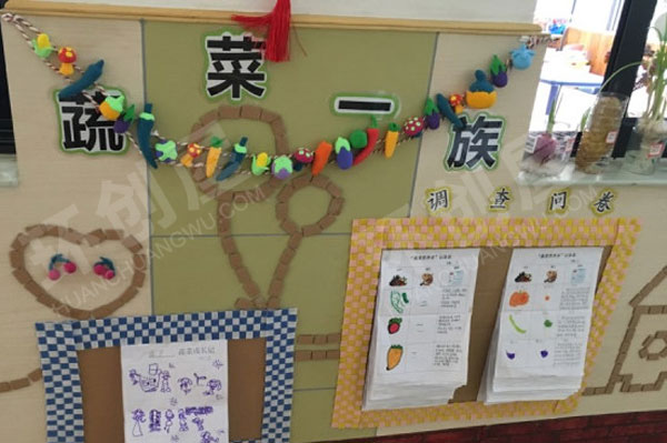 幼儿园我知道的蔬菜主题墙环创图片